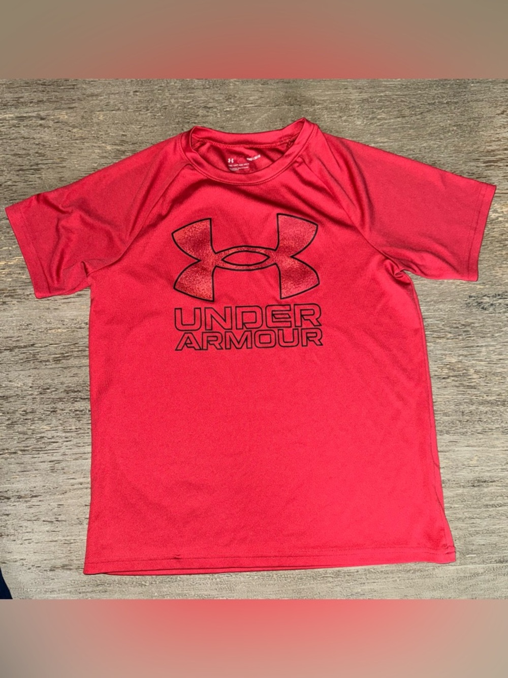 Under Armour Red Short Sleeve Logo Performance Tee - Kids